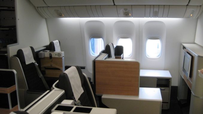 Swiss International Business Class (Boeing 777)