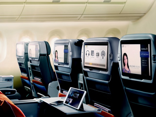 SQ Premium Economy-Class-Kabine (Airbus A380-800)