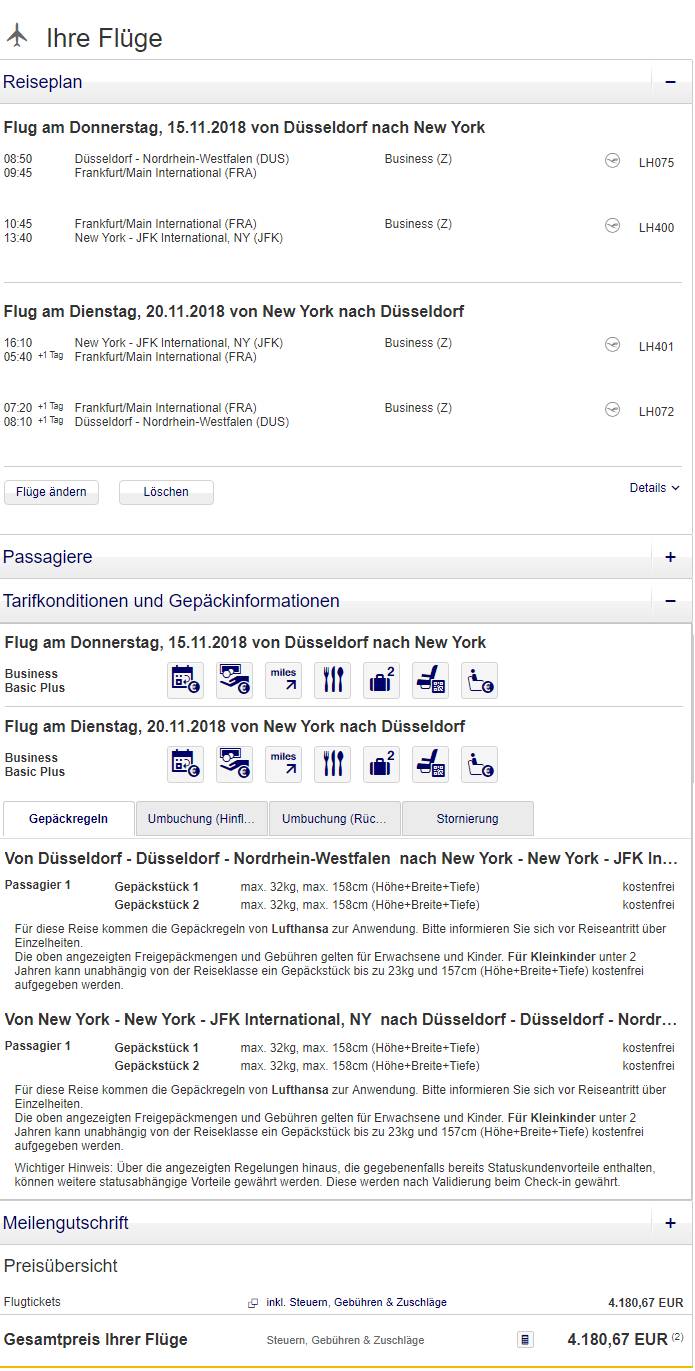 Mit der Welt zum Business Class Freiflug - Normale Buchung