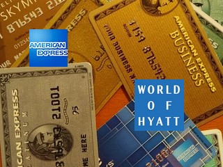 Logo American Express und Hyatt