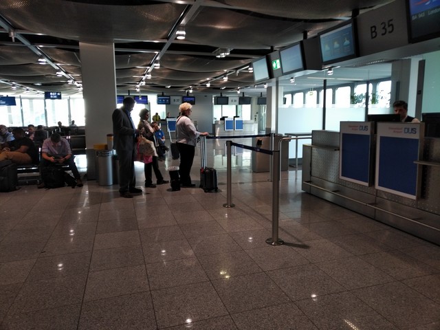 Boarding in Düsseldorf British Airways Düsseldorf – London Heathrow im Juni 2018