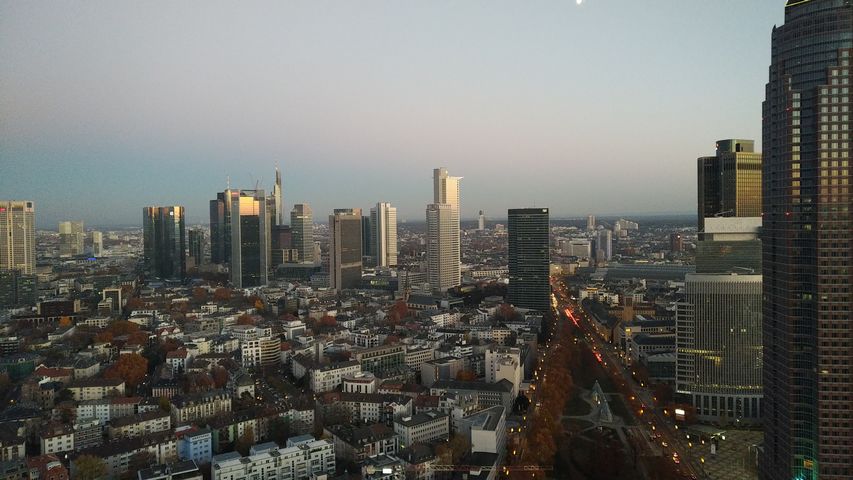 Skyline View Zimmer im Marriott Frankfurt