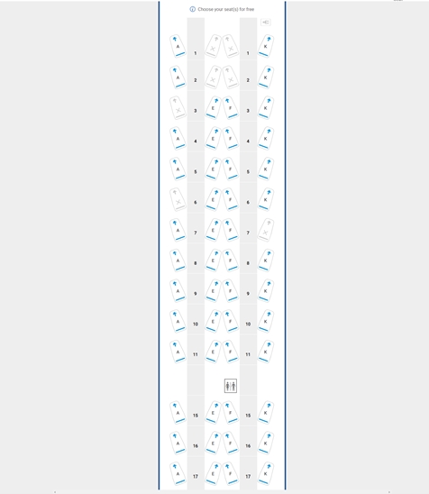 BA Business-Class Sitzplan (Airbus A350-1000)