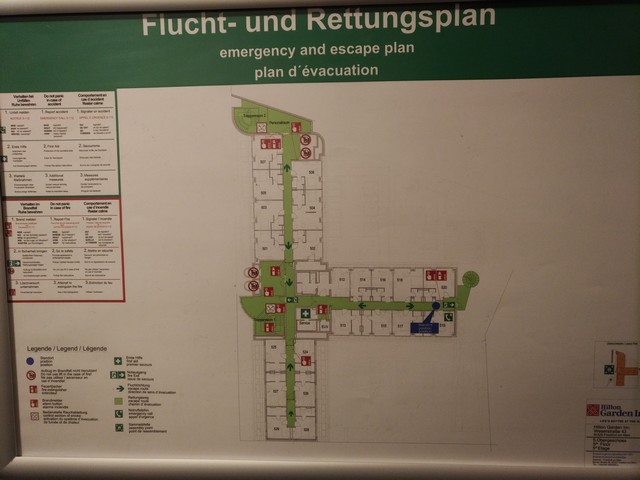Lageplan der Zimmer im Hilton Garden Inn Frankfurt City Centre