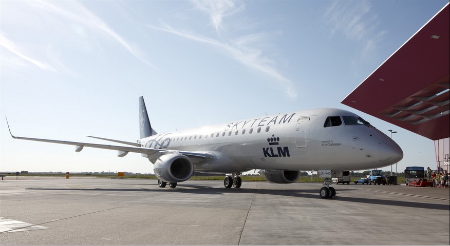 KLM Embraer in SkyTeam Lackierung