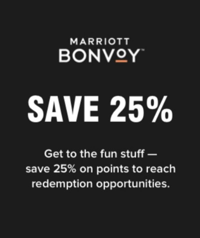 Kauf von Marriott Bonvoy Punkte bis 15.05.2019 mit 25% Ermäßigung