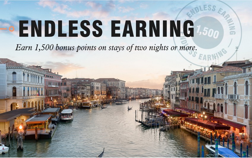 Bonvoy Endless Earning - 1500 Bonus Punkte im Bonvoy Programm bis 16.09.2019