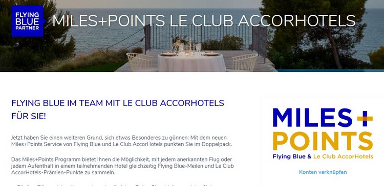 Registrierungsprozess für Miles + Points bei Flying Blue