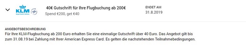 Gutschrift von 40 EUR bei einer KLM Flugbuchung