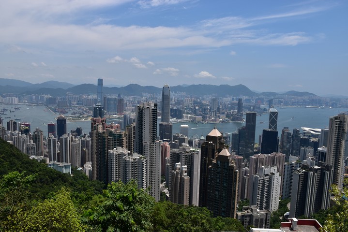 Blick vom Peak in Hong Kong