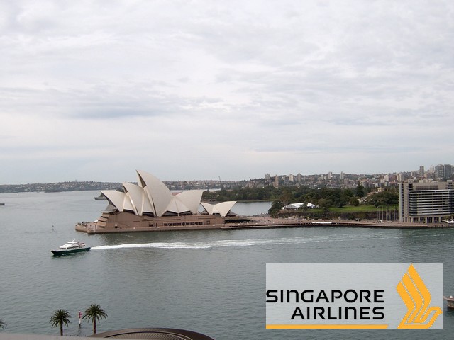 Syndey mit Singapore Airlines - Logo