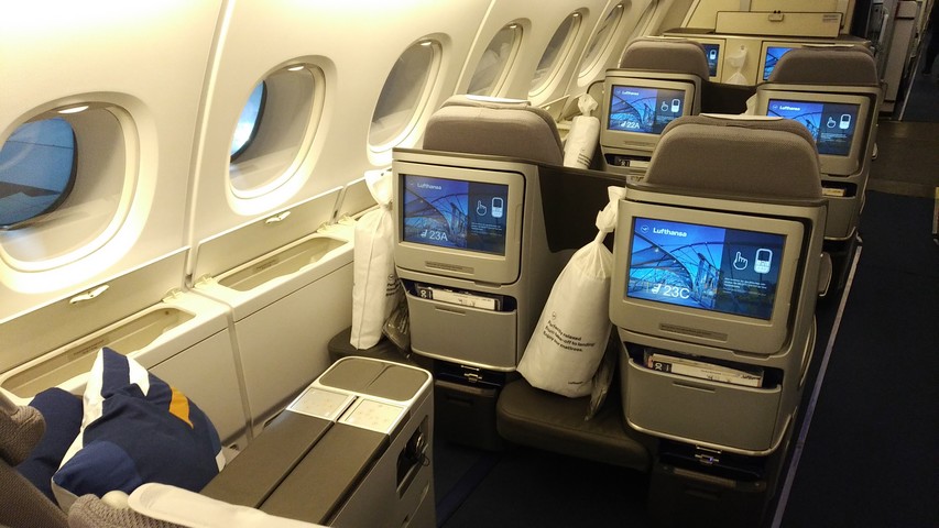 Business-Class Sitz / LH778 FRA-SIN