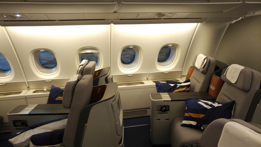 Business-Class Sitz / LH778 FRA-SIN