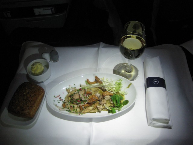 Abendessen (Vorspeise) Business-Class / LH778 FRA-SIN