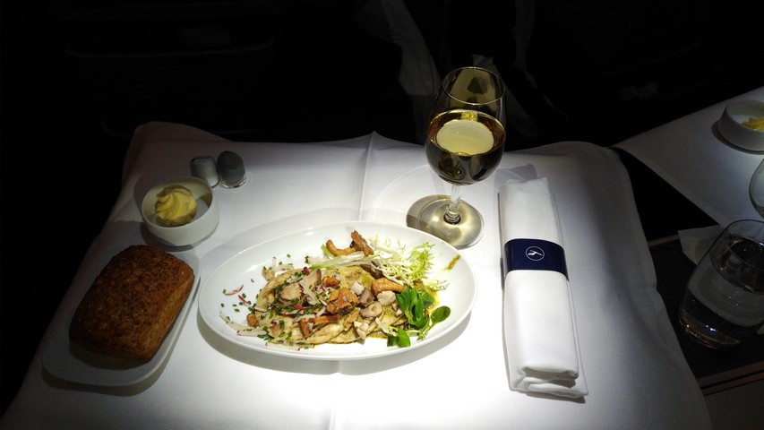 Abendessen (Vorspeise) Business-Class / LH778 FRA-SIN