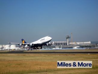 Frankfurt und LH 747-8i mit Miles and More - Logo