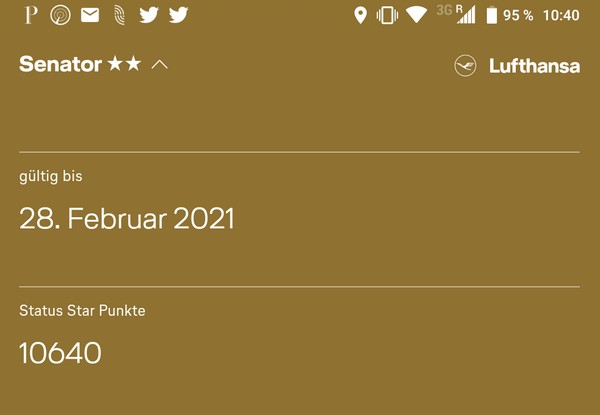 Status Star Anzeige in der App