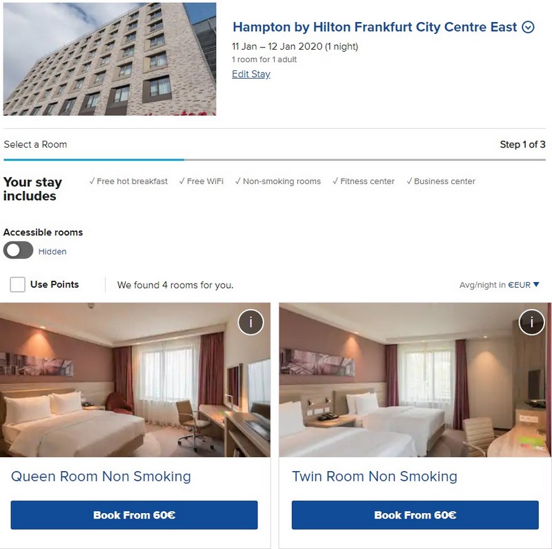 Rate im Hampton Inn Frankfurt City Centre East