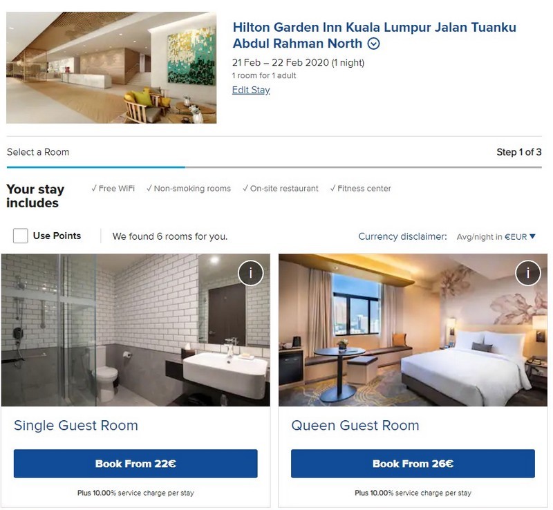 Rate im Hilton Garden Inn Kuala Lumpur Jalan Tuanku ABdul Rahman North