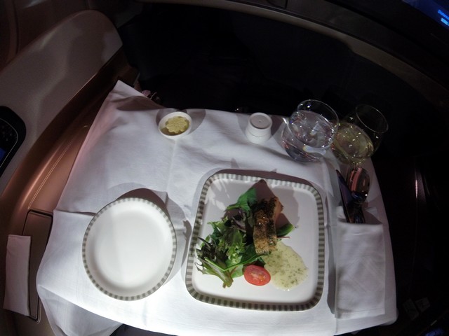 Abendessen (Vorspeise) Business-Class / SQ356 SIN-MXP