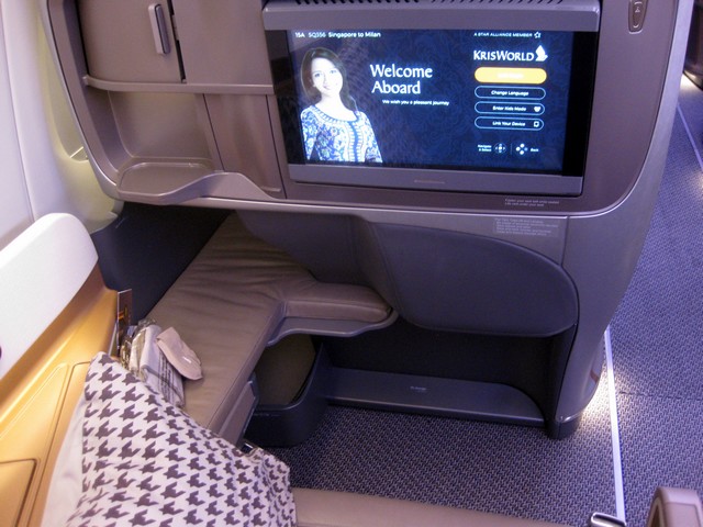 Business-Class Sitz / SQ356 SIN-MXP