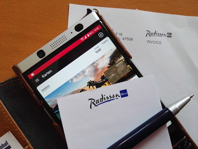 Radisson App und virtuelle Radisson Rewards Karte