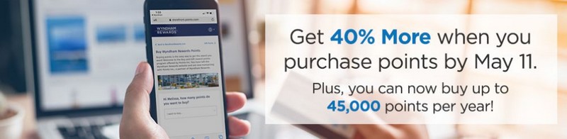 Bonus von 40% beim Kauf Wyndham Rewards Punkten bis 11.05.2020