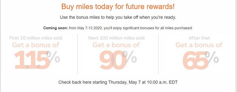 bis 13.05.2020 Air Canada Meilen mit 90% Bonus kaufen