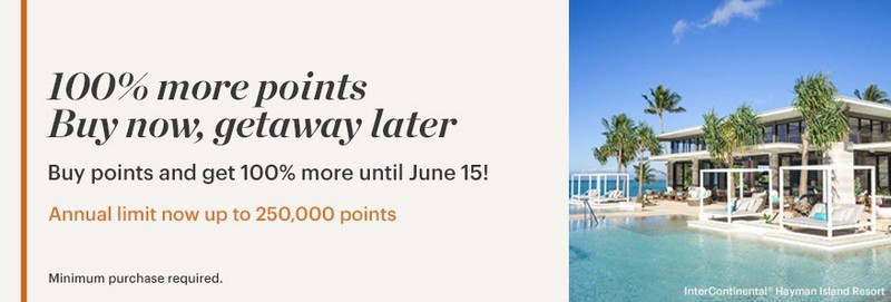 100% Bonus beim Kauf von IHG Rewards Club Punkten bis 15.06.2020