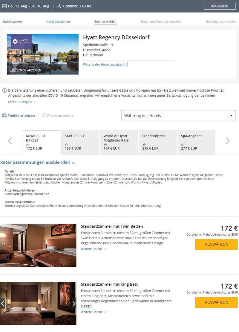 Hyatt Sonderraten für 2020 mit 20% Ersparnis im Hyatt Regency Düsseldorf