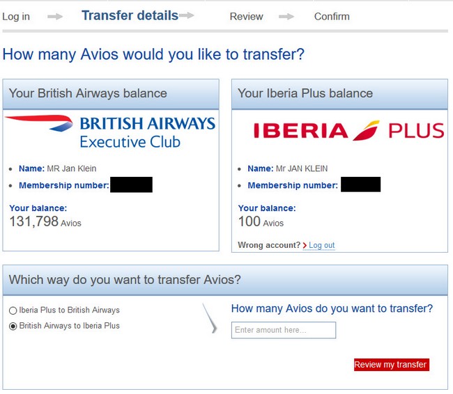 Avios von British Airways zu Iberia übertragen