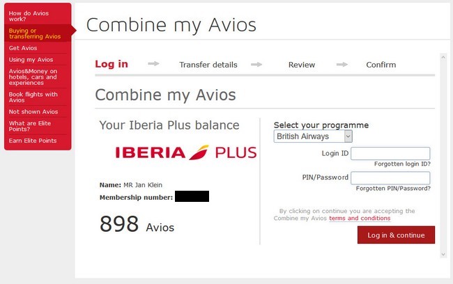 Avios von Iberia zu British Airways übertragen