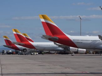 Heckflossen von Iberia Flugzeugen