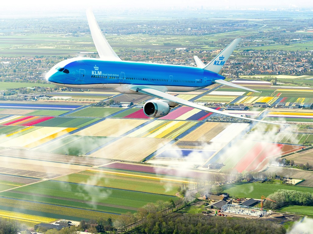 KLM 787-9 im Flug