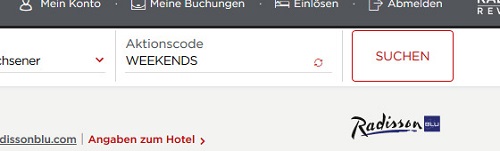 Ratencode für Radisson Herbst Wochenende Angebote 2020