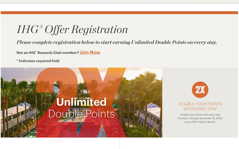 im IHG Rewards Club gibt es doppelte Punkte bis 15.12.2020