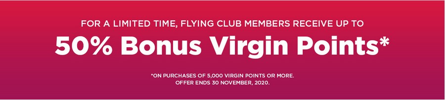 Virgin Points Flash Sale bis 30.11.2020