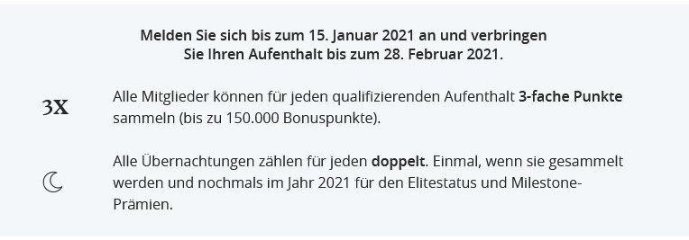 Verlämngerung der Promotion - dreifache World of Hyatt Punkte nun bis 28.02.2021