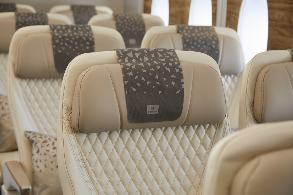 Premium-Economy-Class von Emirates Airlines im Airbus 380