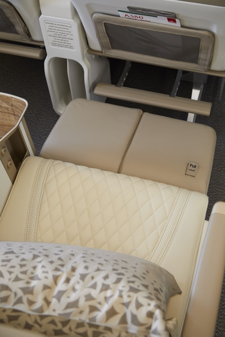 Premium-Economy-Class von Emirates Airlines im Airbus 380