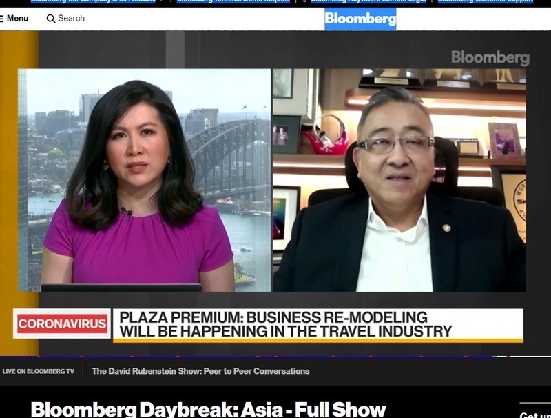 CEO der Plaza Premium Group bei Bloomberg Daybreak Asia am 11.09.2020