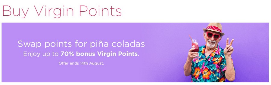 Bis zu 70% Bonus beim Virgin Atlantic Punktekauf bis 14.08.2021