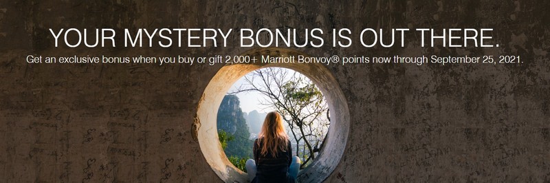 Beim Mystery Bonus erhaltet Ihr beim Kauf von Marriott Bonvoy Punkten bis 25.09.2021 einen Bonus zwischen 40% und 50%.