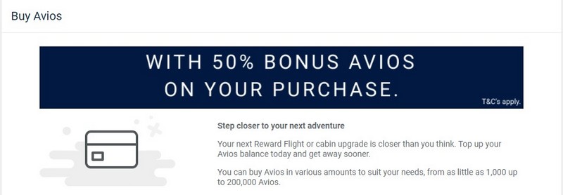 50% Bonus beim Kauf von Avios bis 30.08.2021