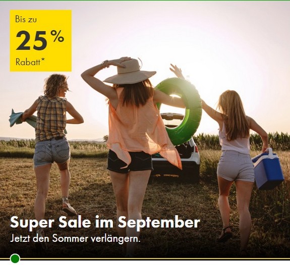 Ihr könnt in Deutschland 15% und weltzweit 25% bei Europcar Anmietungen bis 12.12.2021 und Buchung bis 30.09.2021 sparen