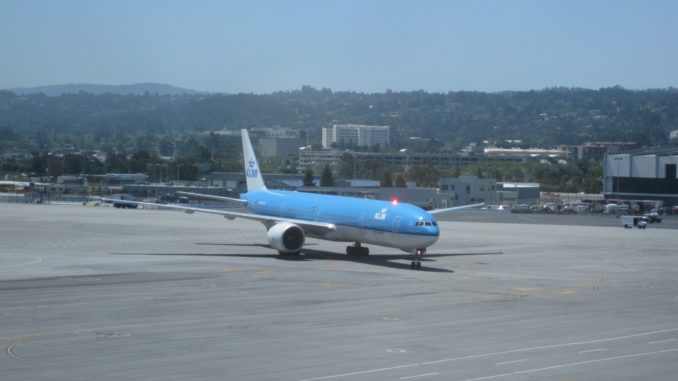 KLM Boeing 777-300 in San Francisco International Airport