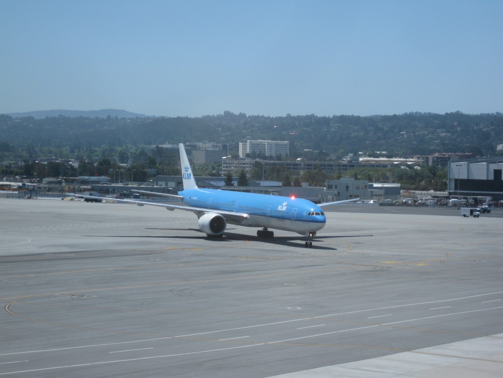 KLM Boeing 777-300 in San Francisco International Airport