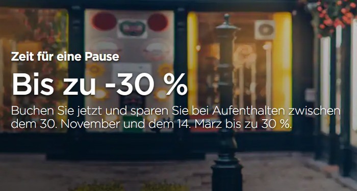 Oktober Sale 2021 Angebot von Radisson mit 30% Ersparnis für Buchung bis 21.10.2021