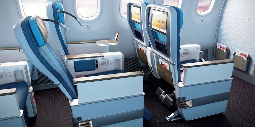 Neue KLM Premium-Economy-Class Kabine