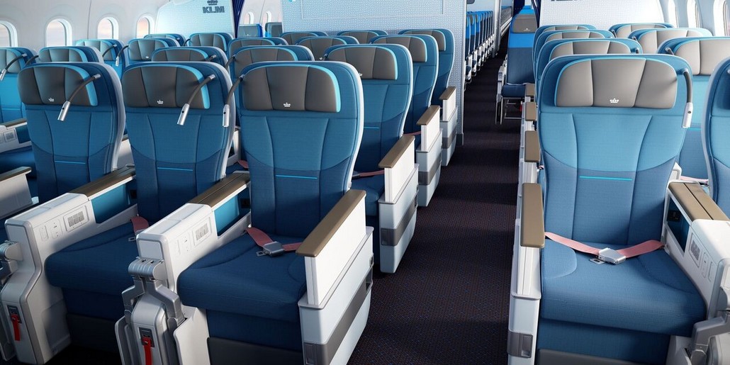 Neue KLM Premium-Economy-Class Kabine